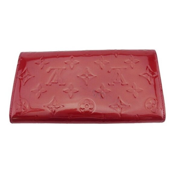 LOUIS VUITTON Long Wallet Monogram Vernis Pomme d'Amour Authentic Used - Picture 3 of 11